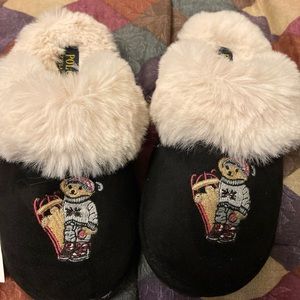 Polo Ski 🐻 Slippers nice for winter Fur inside Black